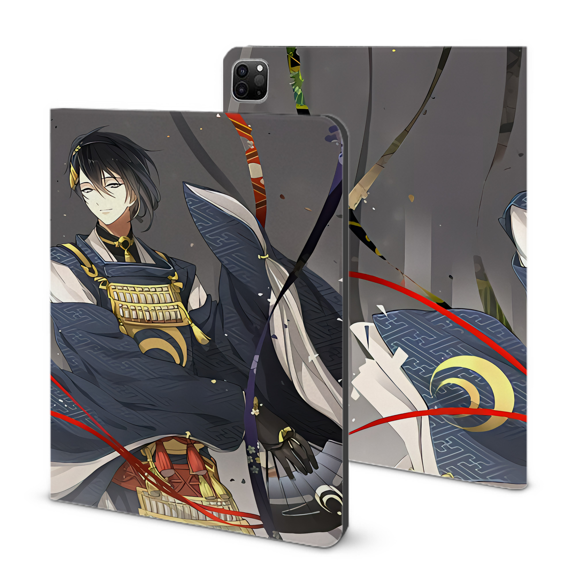 （画像用） 刀剣乱舞 Touken Ranbu IPad ケース ブック型 PUレザー TPU 耐衝撃 軽量 薄型 ペン収納なし 全面保護 IPad 各モデル対応